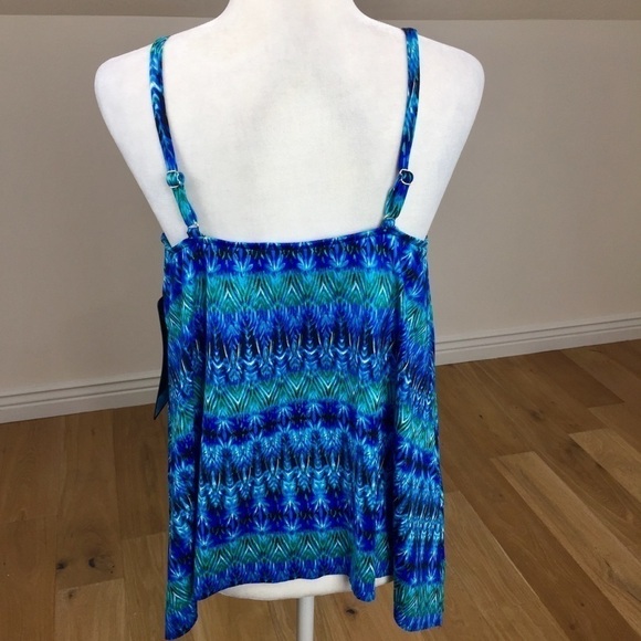 Miraclesuit Estilo Peephole Swim Tank Tankini Top Size 12 - Picture 7 of 11